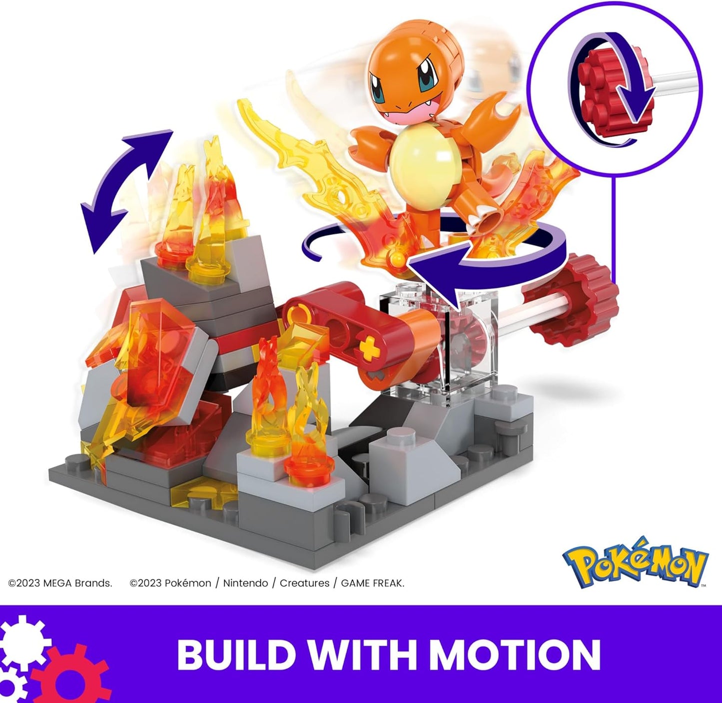 Mega Pokémon Charmander's Fire-Type Spin Building Kit
