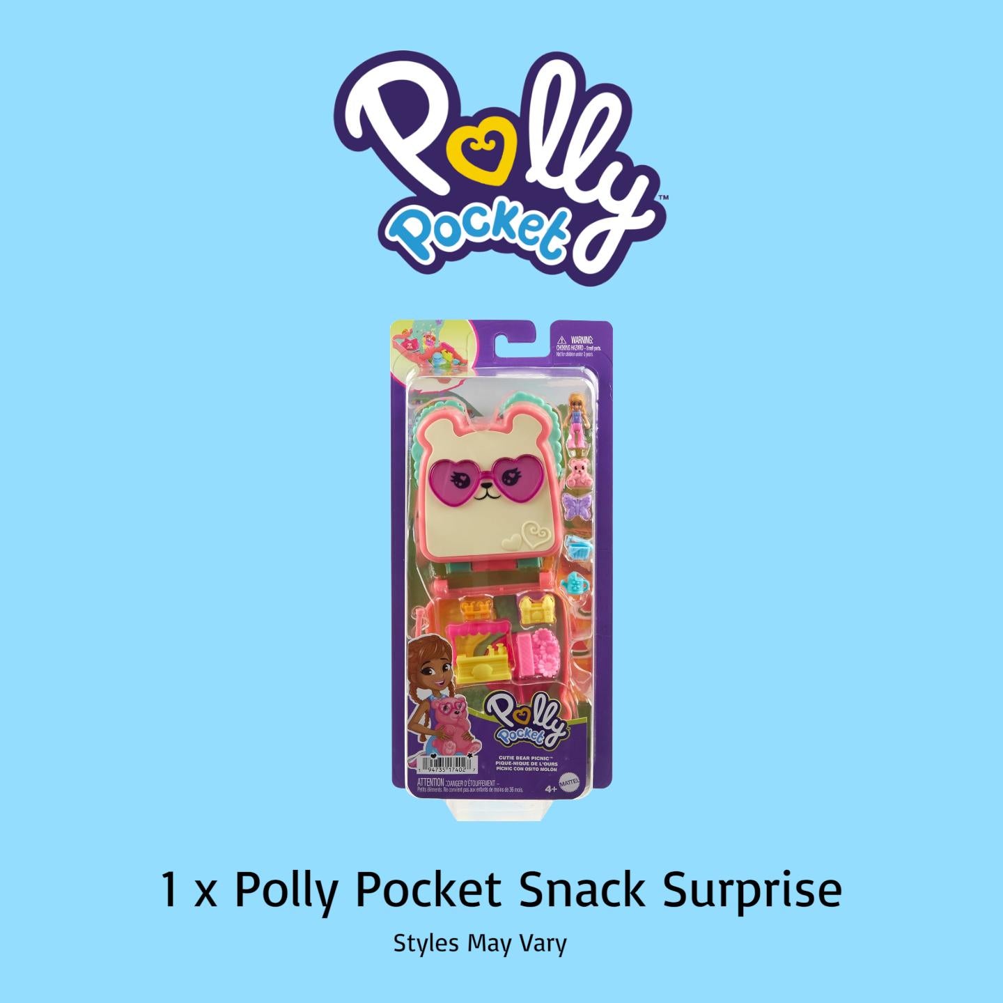 Polly Pocket 3 Item Bundle Box Includes Unicorn Party Playset RRP £51.97