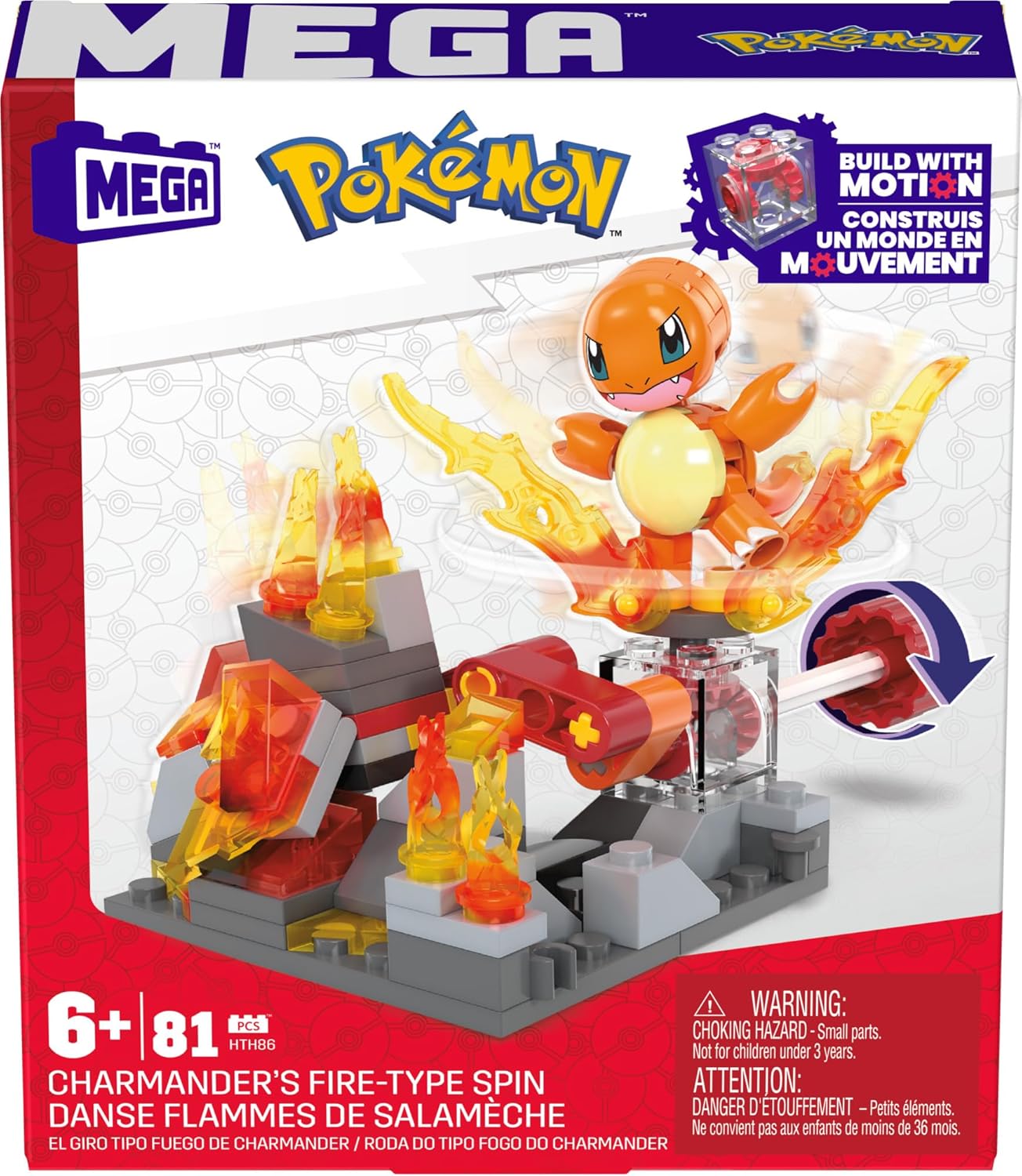 Mega Pokémon Charmander's Fire-Type Spin Building Kit