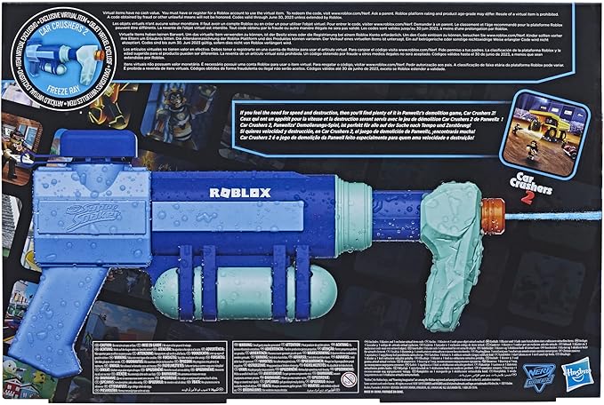 Nerf Super Soaker Roblox Car Crushers 2: Freeze Ray Water Blaster
