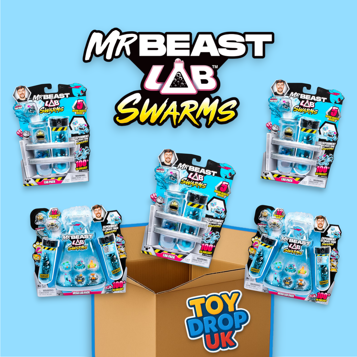Mr Beast Lab Swarms 5 Item Bundle Box (39 Swarms) RRP £78.95