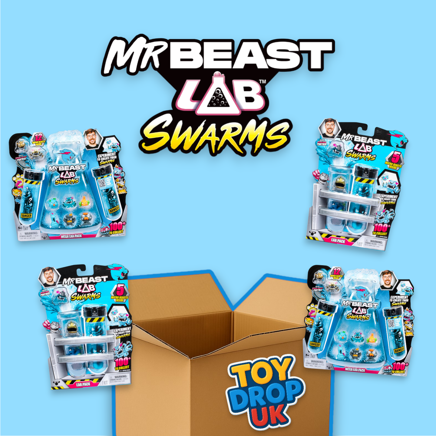 Mr Beast Lab Swarms 4 Item Bundle Box (34 Swarms) RRP £67.96