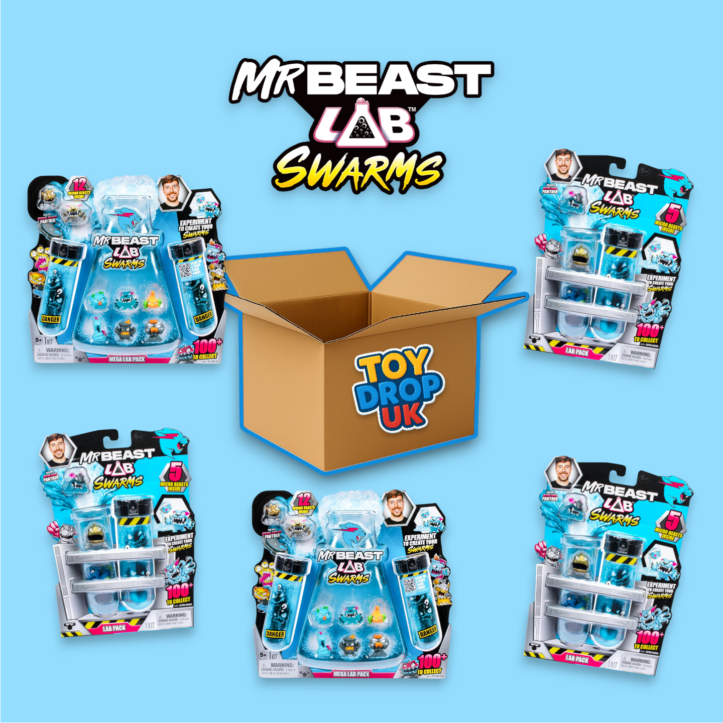 Mr Beast Lab Swarms 5 Item Bundle Box (39 Swarms) RRP £78.95