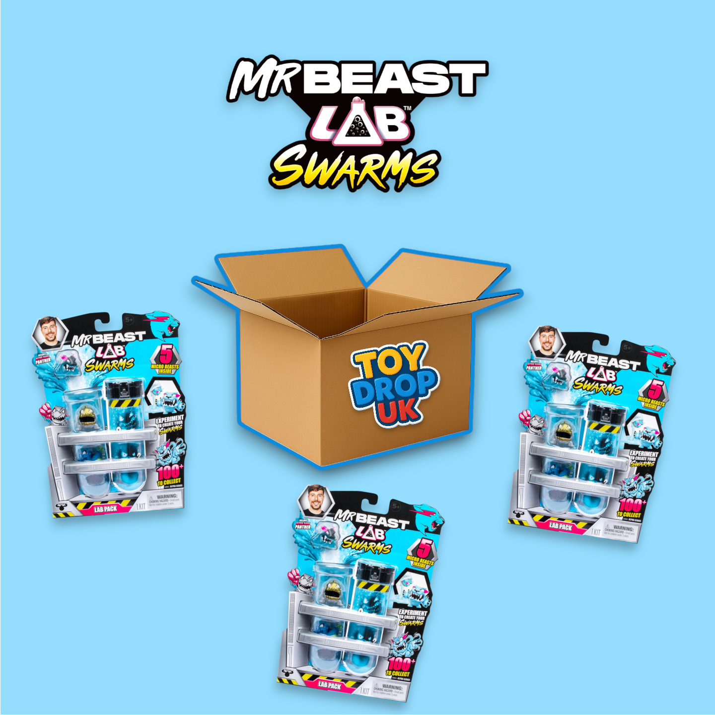 Mr Beast Lab Swarms 3 Item Bundle Box (15 Swarms) RRP £32.97