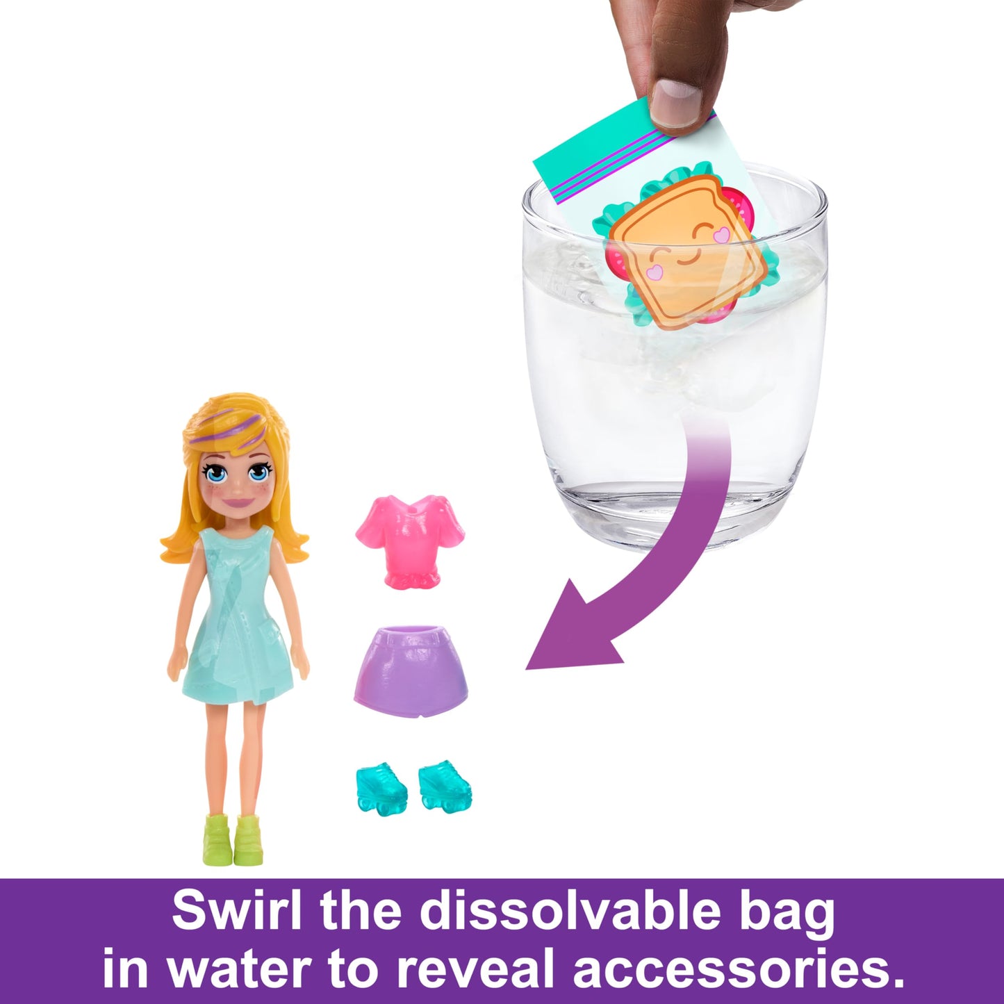 Polly Pocket Fashion Reveal Wardrobe Playset