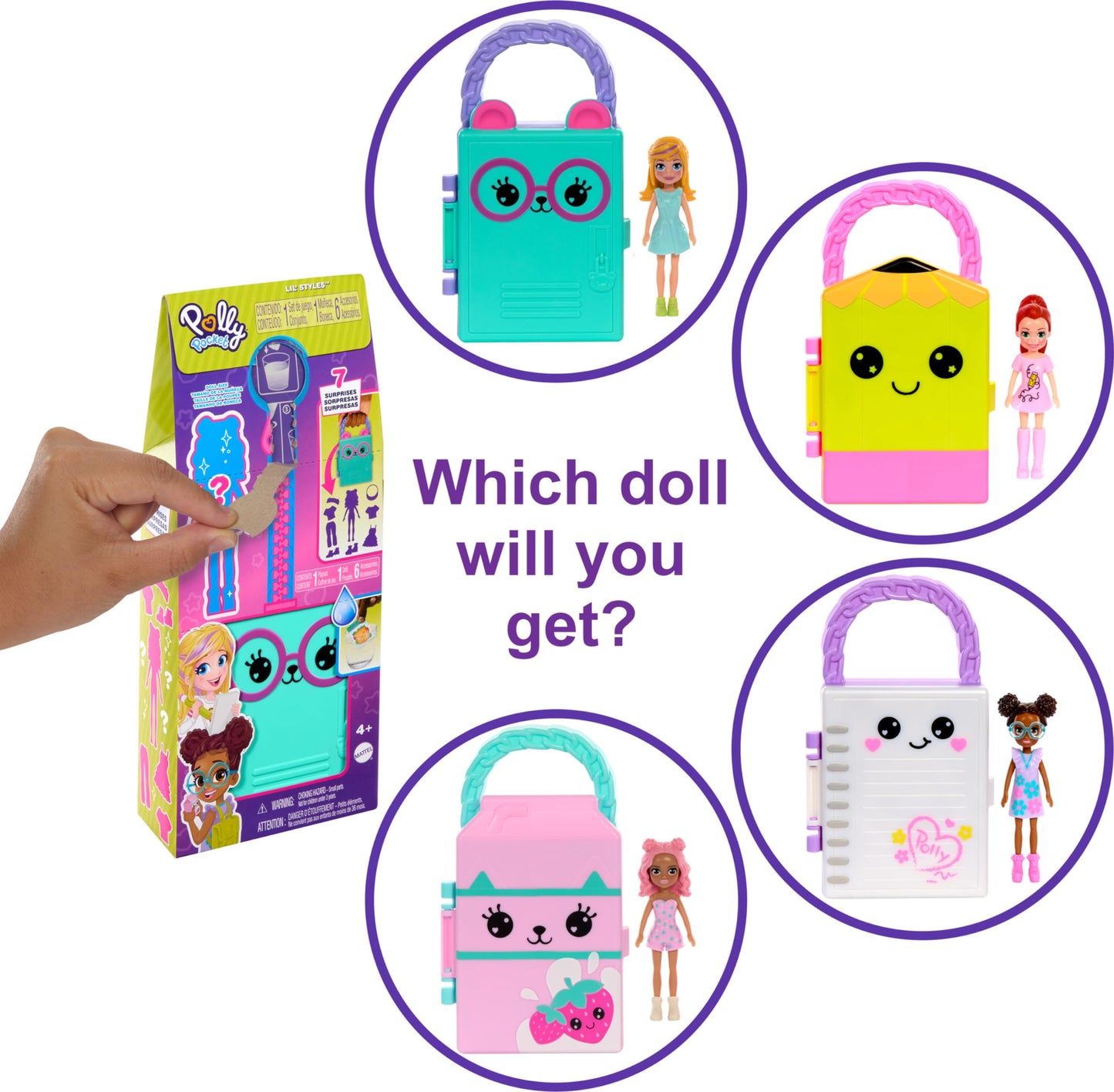 Polly Pocket Fashion Reveal Wardrobe Playset