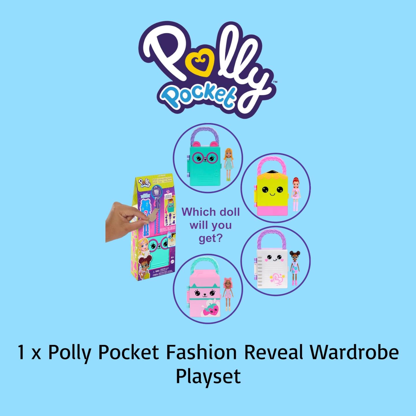 Polly Pocket 3 Item Bundle Box Includes Unicorn Party Playset RRP £51.97