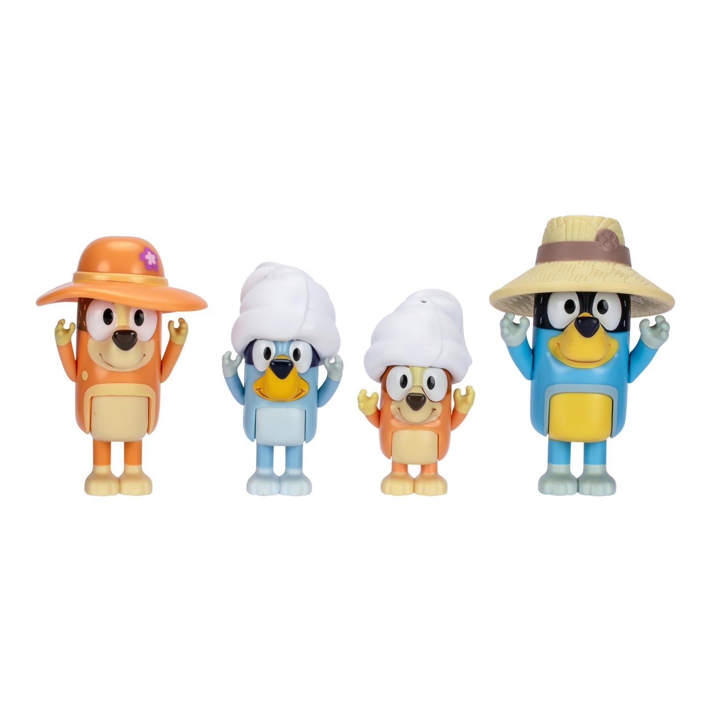 Bluey Holiday Figure 4 Pack Family Trip