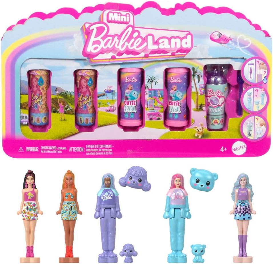 Barbie Mini Barbie Land 5-Pack Reveal Dolls