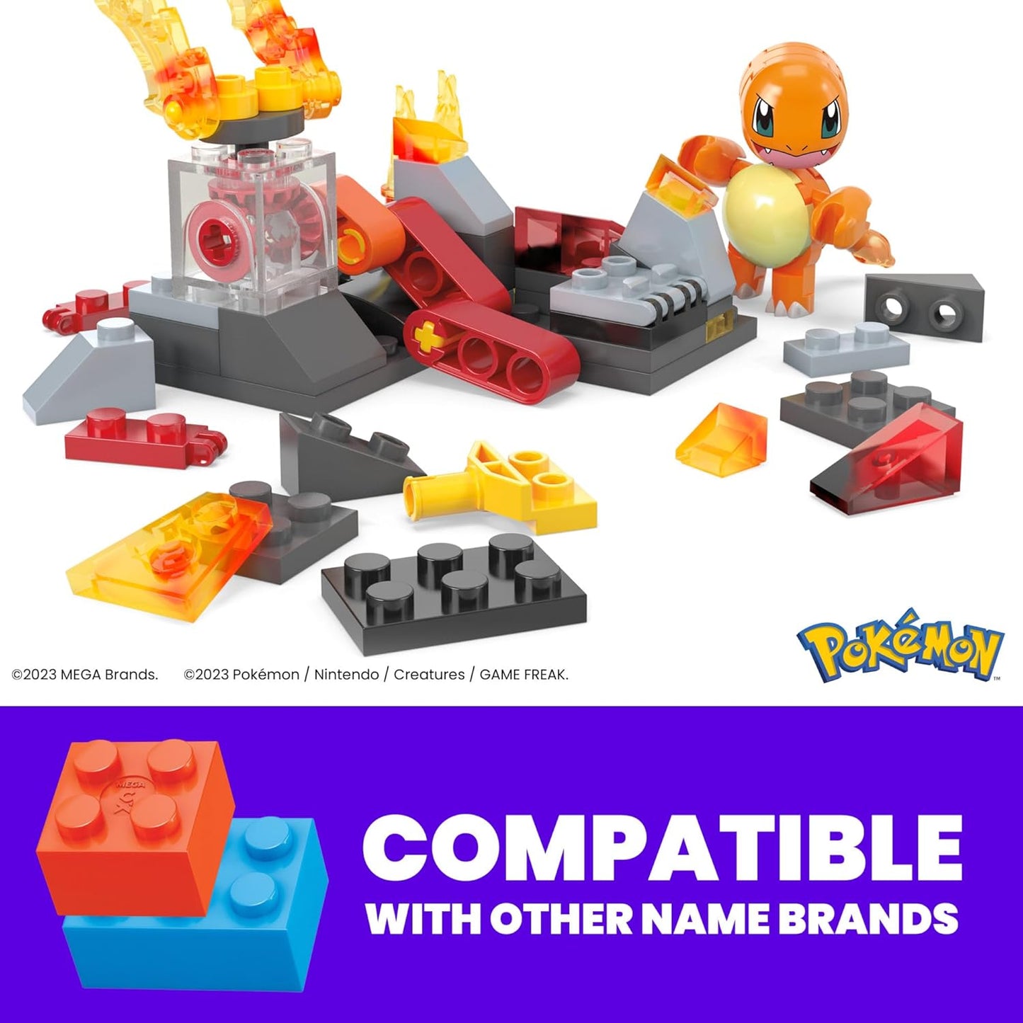 Mega Pokémon Charmander's Fire-Type Spin Building Kit