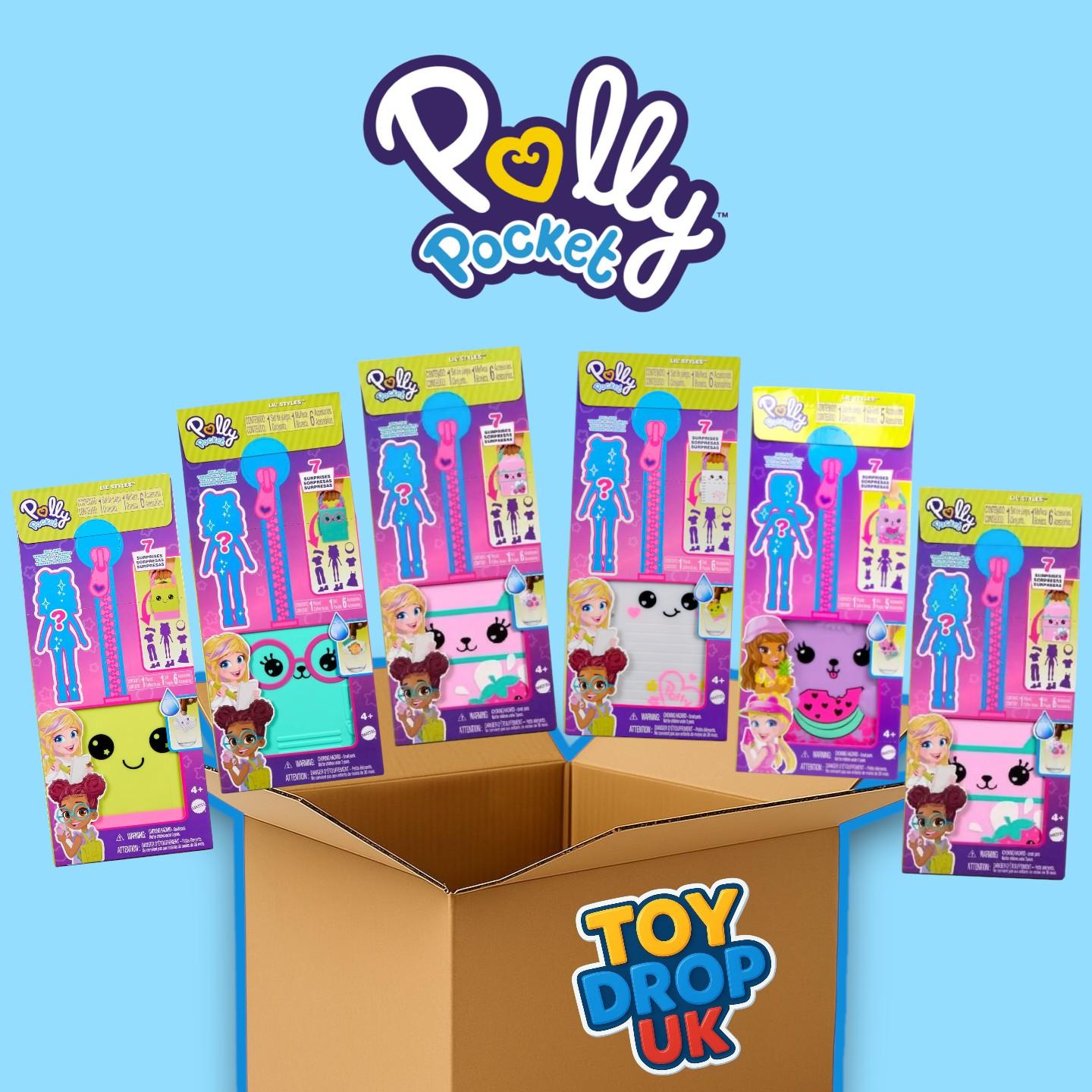 Polly Pocket 6 Item Bundle Box Includes Lil Styles Playsets RRP £89.94