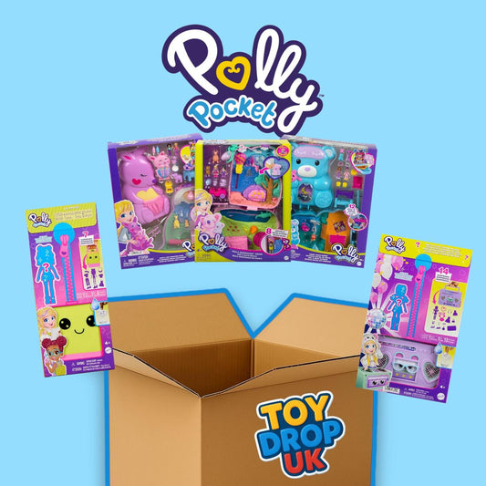 Polly Pocket 3 Item Bundle Box Includes Purse, Reveals & Playsets RRP £52.47
