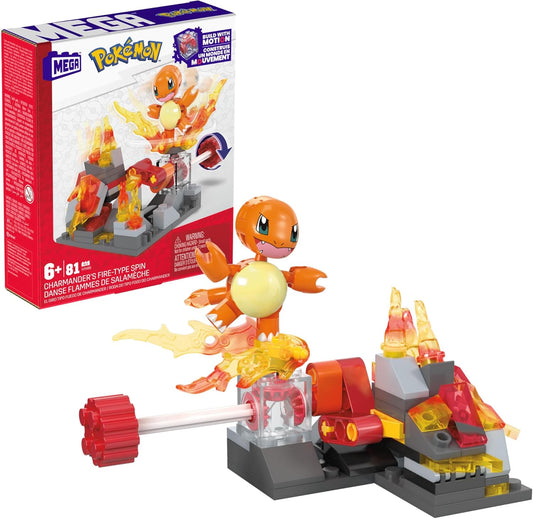 Mega Construx Pokémon Charmander's Fire-Type Spin