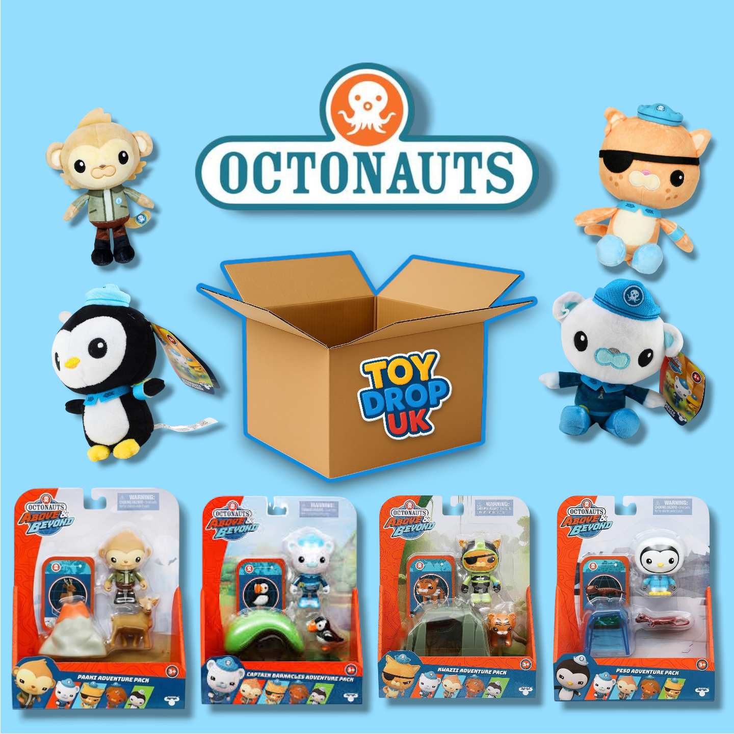 Octonauts 5 Item Bundle Box inc Plush Toy & 4 Figures RRP £40.95